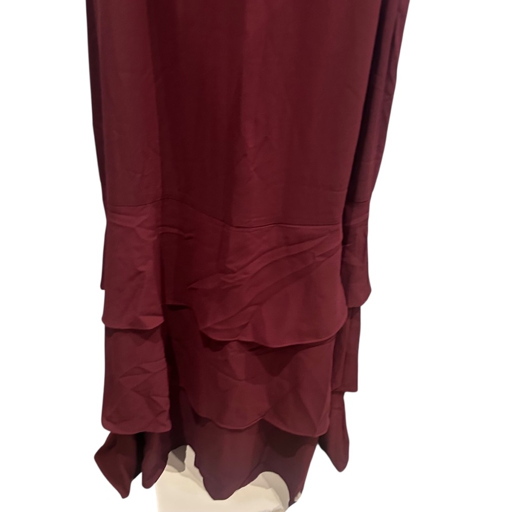 Lively Evenings Plum Purple Sleeveless Tiered Maxi Dress Size Large - Picture 9 of 14